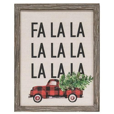 Fa La La Buffalo Check Truck Canvas Print - The Fox Decor